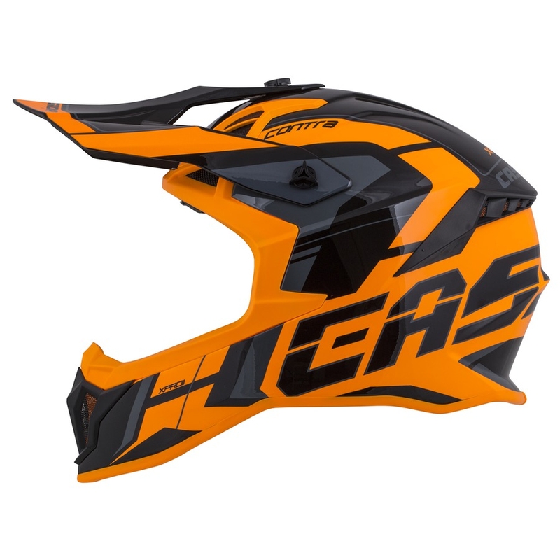 Cassida Cross Pro II Contra Motocross-Helm orange-schwarz-grau