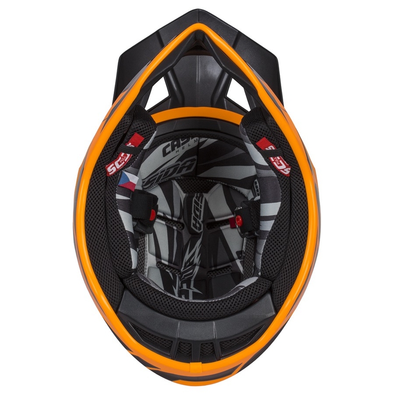 Cassida Cross Pro II Contra Motocross-Helm orange-schwarz-grau