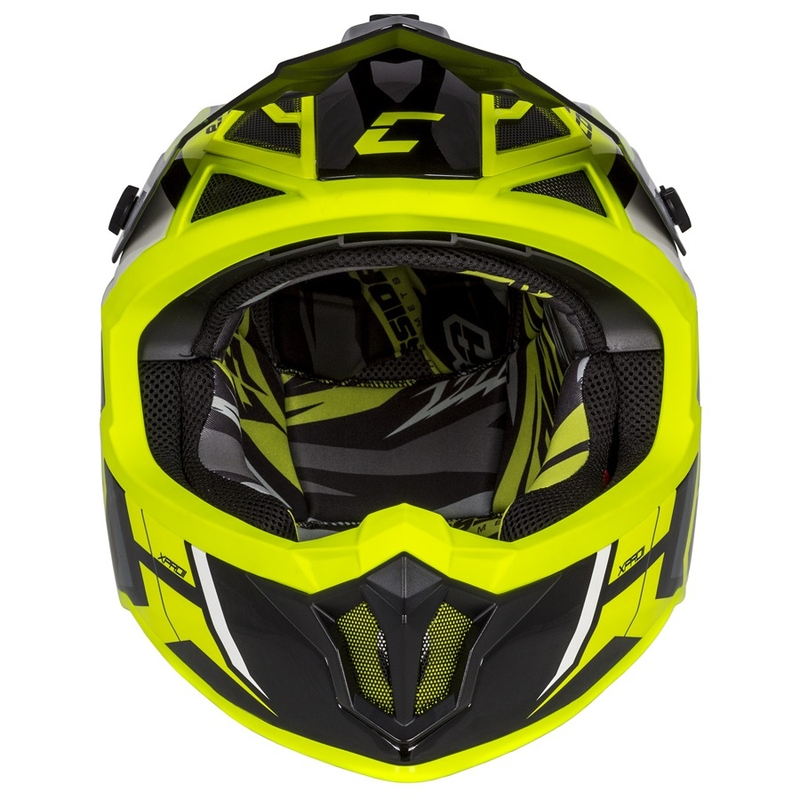 Cassida Cross Pro II Contra fluo gelb-grau-schwarz Motocross Helm