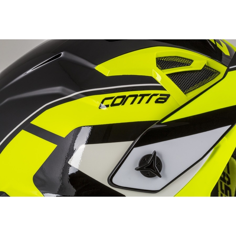 Cassida Cross Pro II Contra fluo gelb-grau-schwarz Motocross Helm