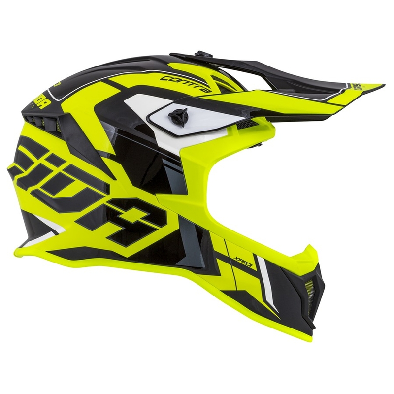 Cassida Cross Pro II Contra fluo gelb-grau-schwarz Motocross Helm