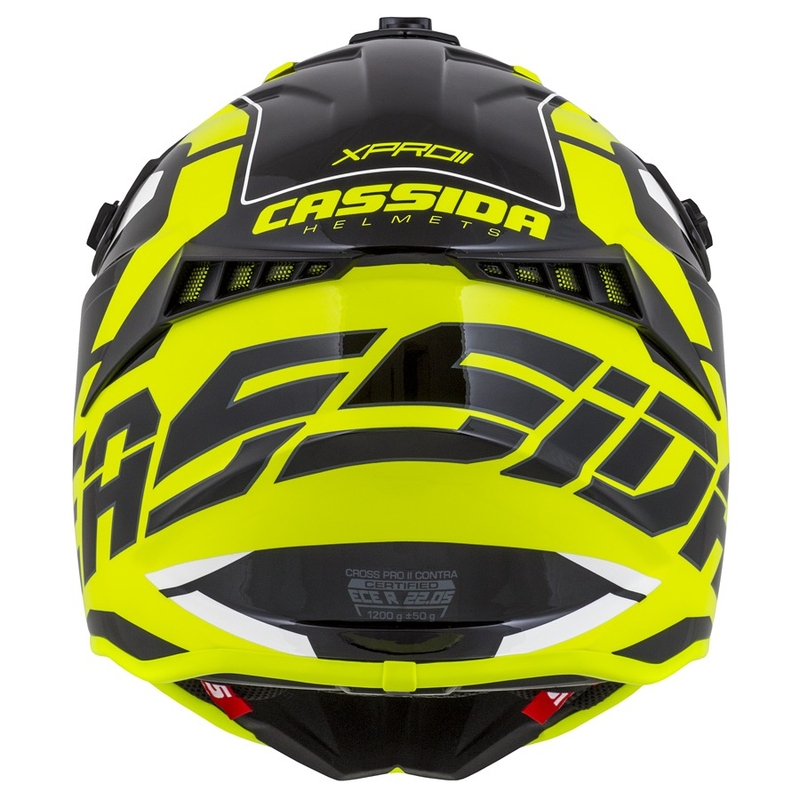 Cassida Cross Pro II Contra fluo gelb-grau-schwarz Motocross Helm