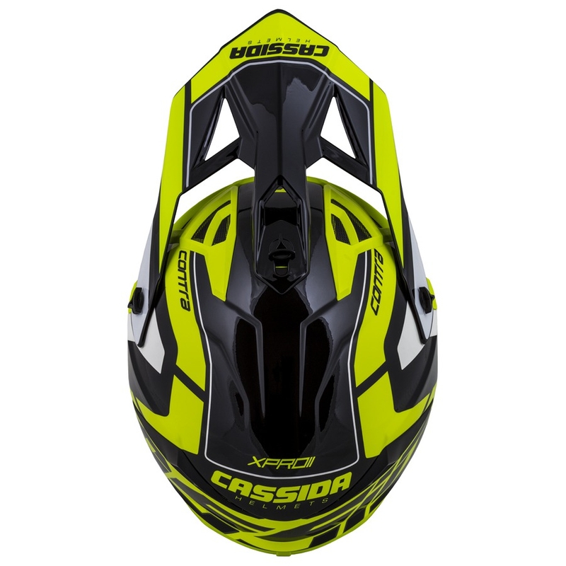 Cassida Cross Pro II Contra fluo gelb-grau-schwarz Motocross Helm