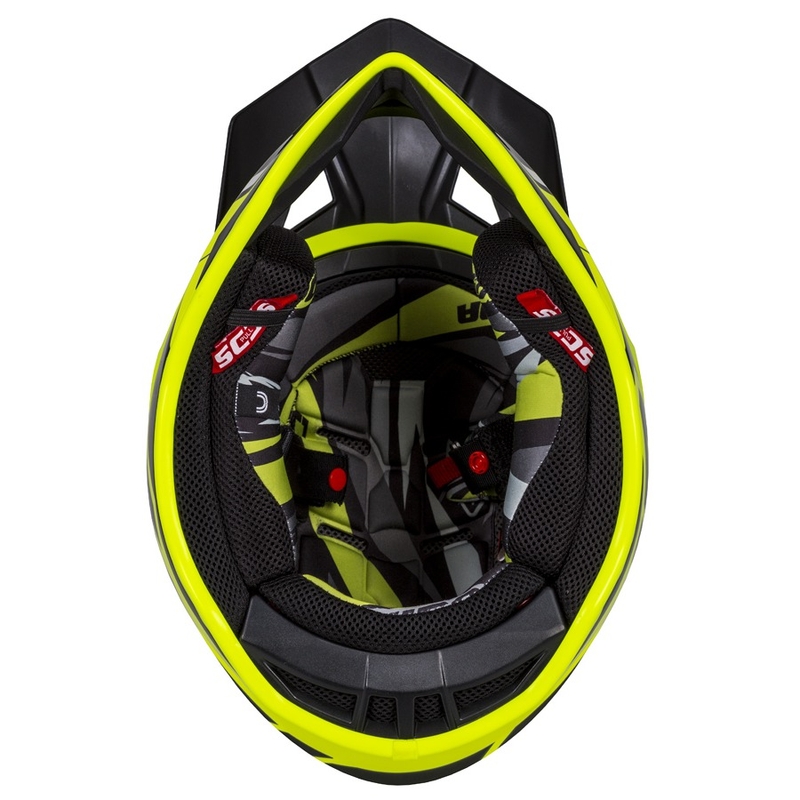 Cassida Cross Pro II Contra fluo gelb-grau-schwarz Motocross Helm