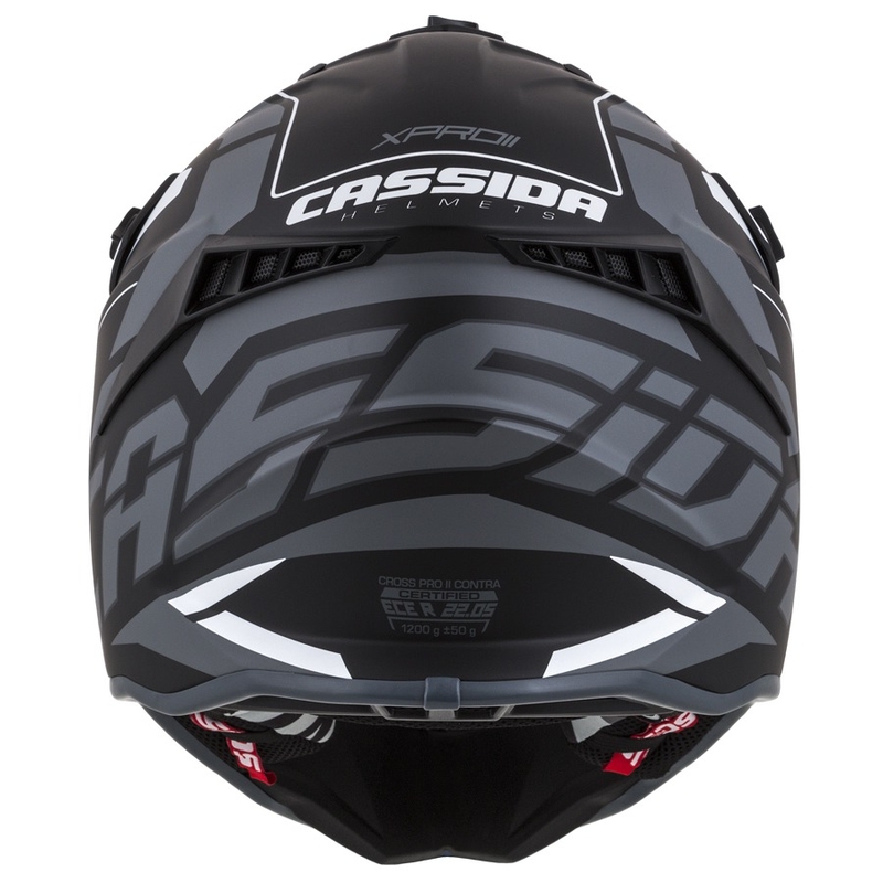 Cassida Cross Pro II Contra Motocross-Helm schwarz-grau-weiß