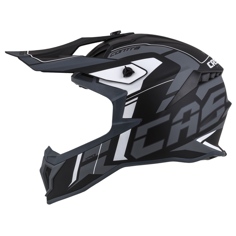 Cassida Cross Pro II Contra Motocross-Helm schwarz-grau-weiß