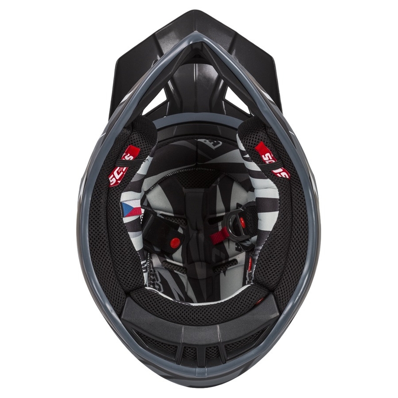 Cassida Cross Pro II Contra Motocross-Helm schwarz-grau-weiß