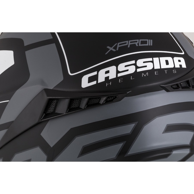 Cassida Cross Pro II Contra Motocross-Helm schwarz-grau-weiß