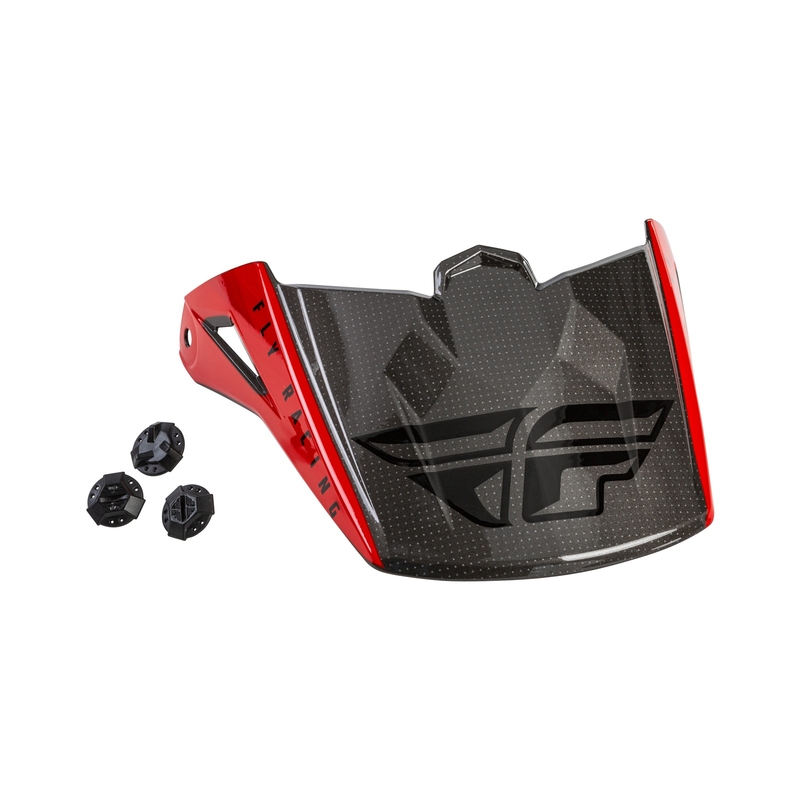 Helmvisier für FLY Racing Kinetic Straight rot-schwarz-grau
