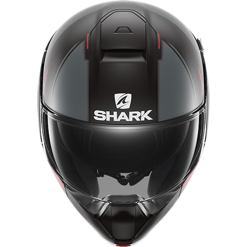 SHARK EVOJET Kipphelm Schwarz-Grau-Rot
