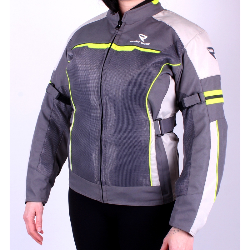 Damen Motorradjacke Street Racer Graylow Gray Ausverkauf