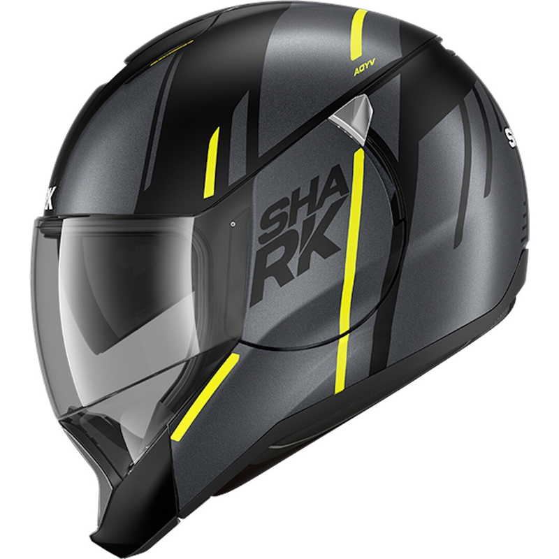 Kipphelm SHARK EVOJET Vyda schwarz-grau-gelb