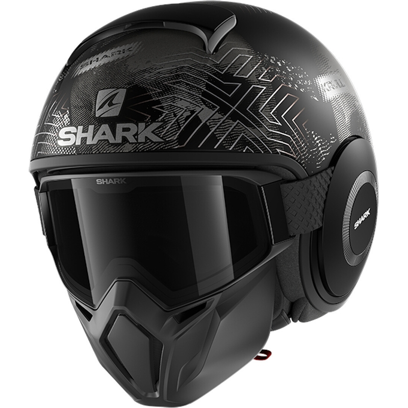 Offener Helm SHARK STREET-DRAK Krull schwarz-grau