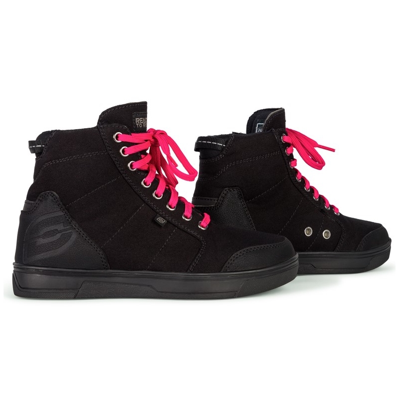 Ozone Town Motorradstiefel in Schwarz und Rosa Ausverkauf