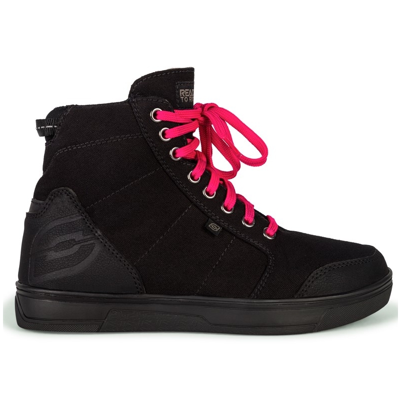 Ozone Town Motorradstiefel in Schwarz und Rosa Ausverkauf