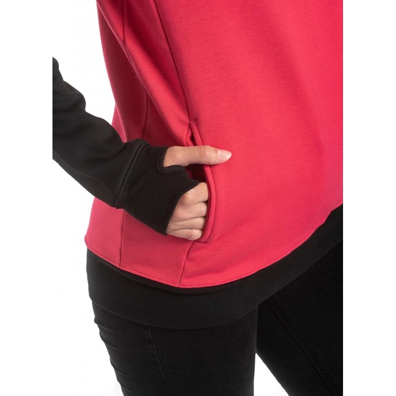 Meatfly Robin Damen Sweatshirt schwarz und rosa Ausverkauf