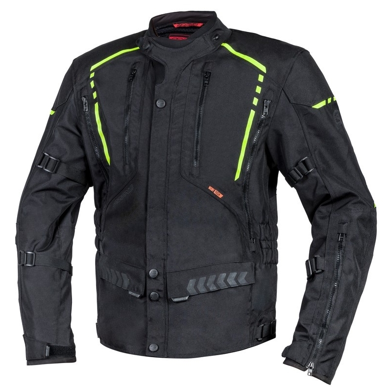 Motorradjacke Ozone Tour II schwarz-fluorgelb Ausverkauf