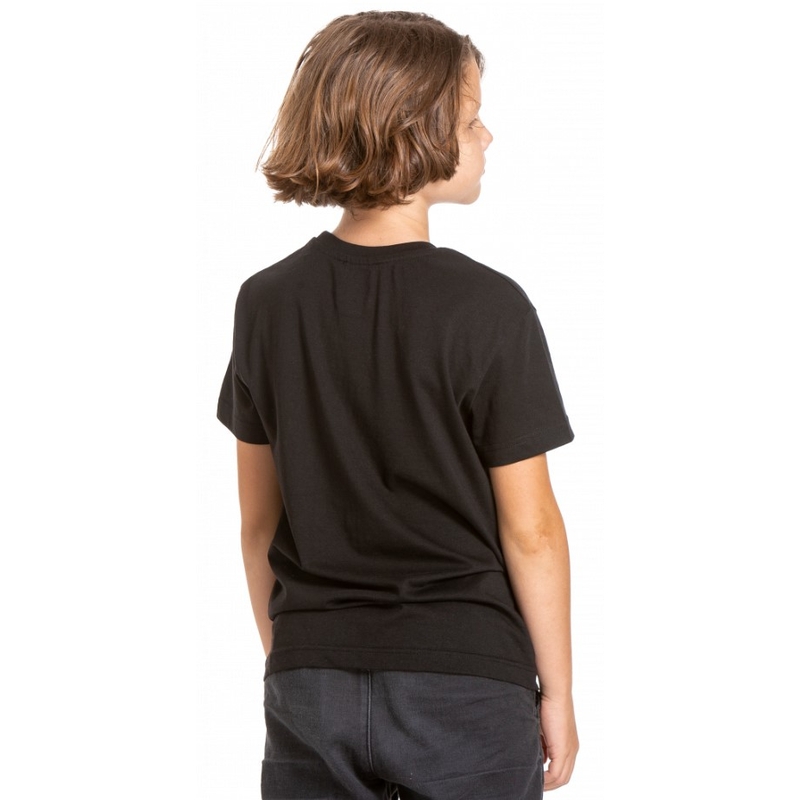 Kinder-T-Shirt Meatfly Bart schwarz Ausverkauf