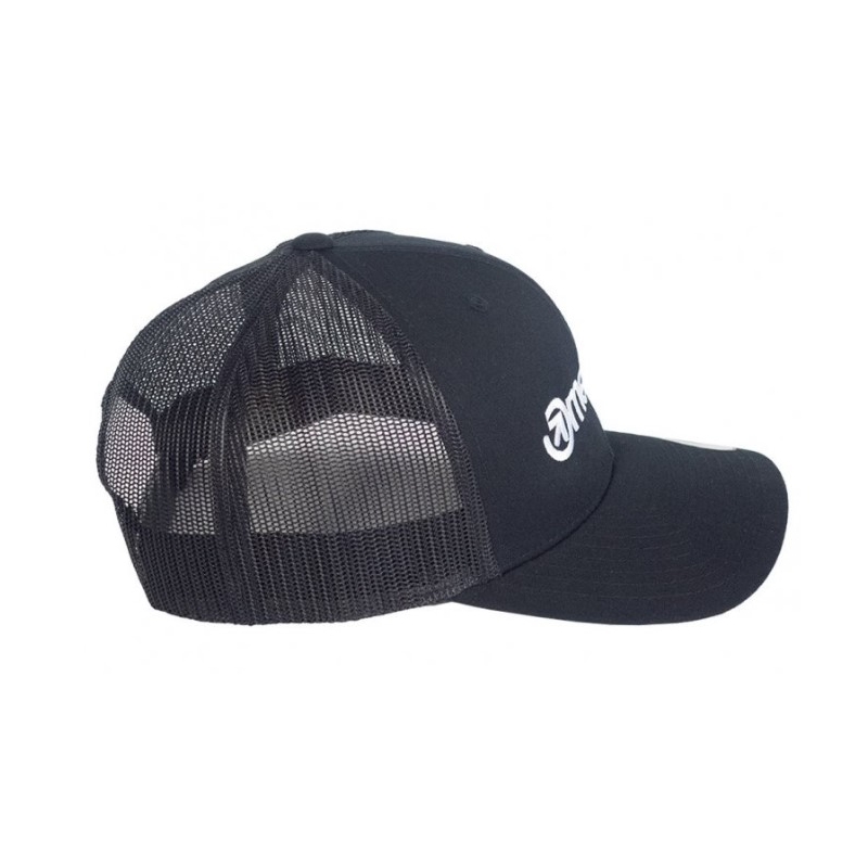Meatfly Logo Trucker Kappe Yupoong schwarz