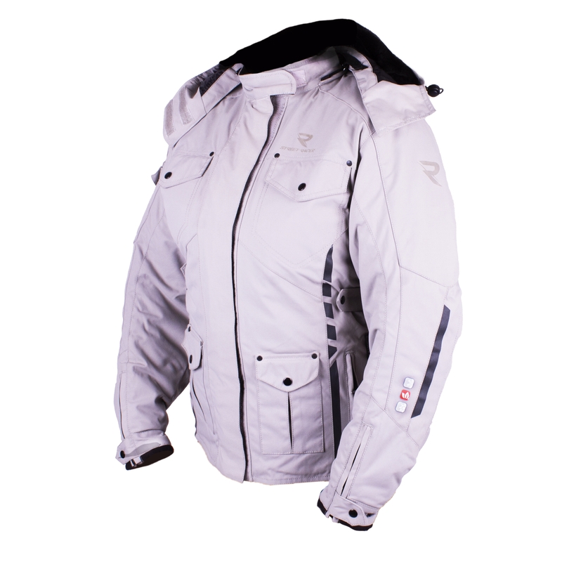 Damen Motorradjacke Street Racer Fur Grau Ausverkauf