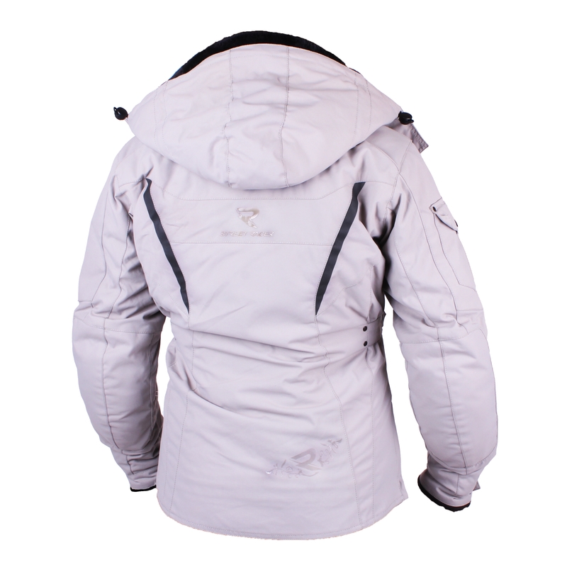 Damen Motorradjacke Street Racer Fur Grau Ausverkauf