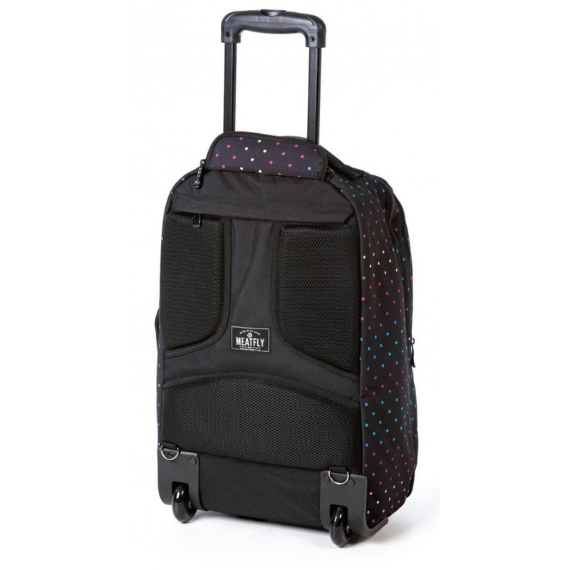 Meatfly Revel Trolley Bag schwarz und rosa