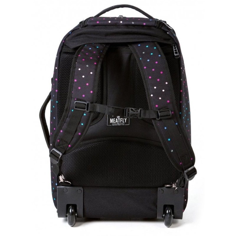 Meatfly Revel Trolley Bag schwarz und rosa
