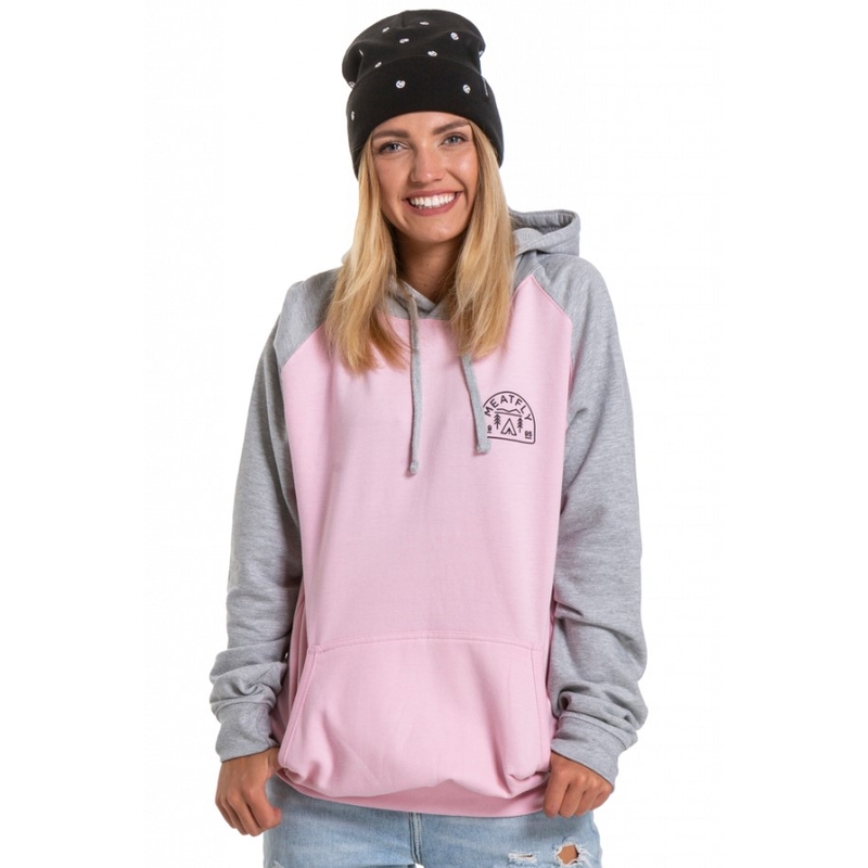 Women's Meatfly Trundle Sweatshirt rosa-grau