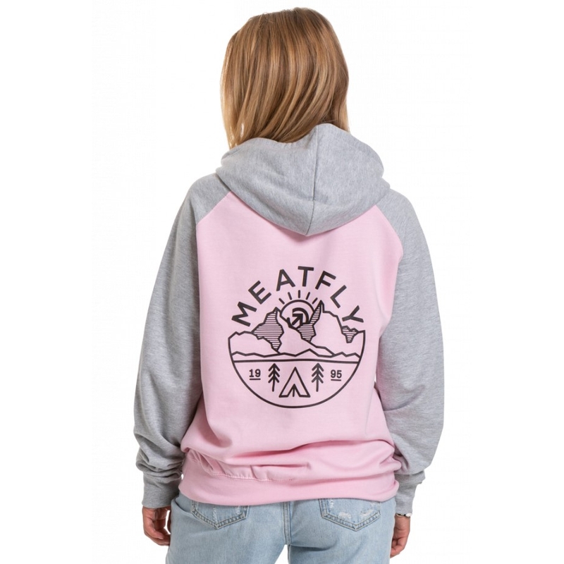 Women's Meatfly Trundle Sweatshirt rosa-grau