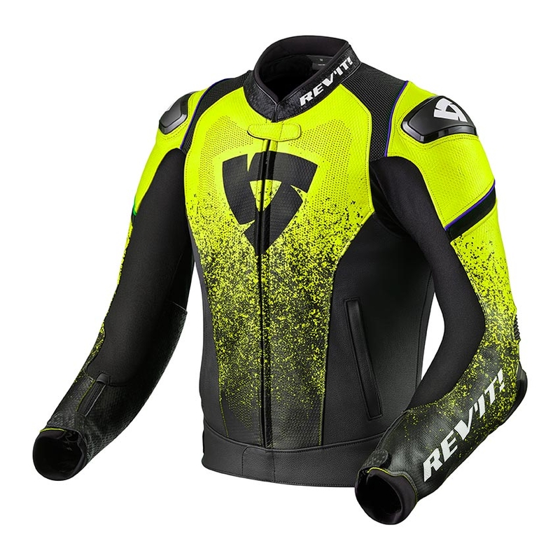 Revit Quantum schwarz-fluorgelbe Motorradjacke Ausverkauf