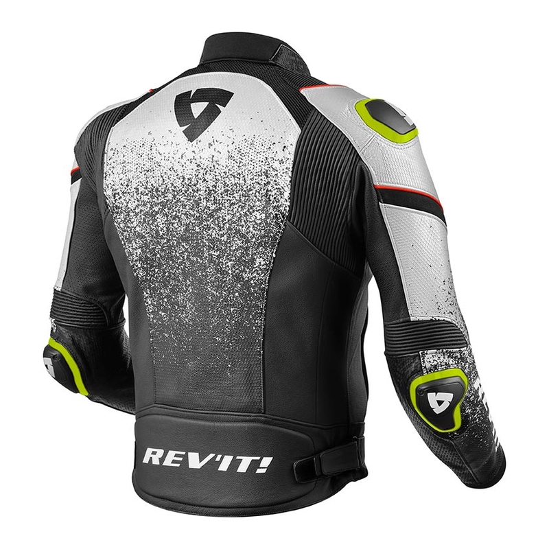 Revit Quantum schwarz-weiße Motorradjacke Ausverkauf