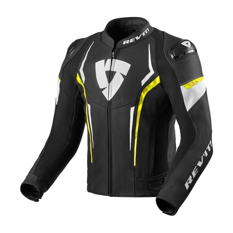 Revit Glide Schwarz-Neongelb Motorradjacke Ausverkauf