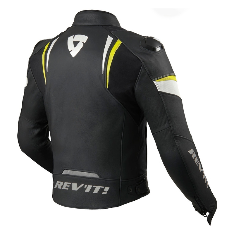 Revit Glide Schwarz-Neongelb Motorradjacke Ausverkauf
