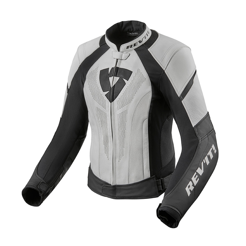 Damen Revit Xena 3 Motorradjacke weiß und schwarz Ausverkauf