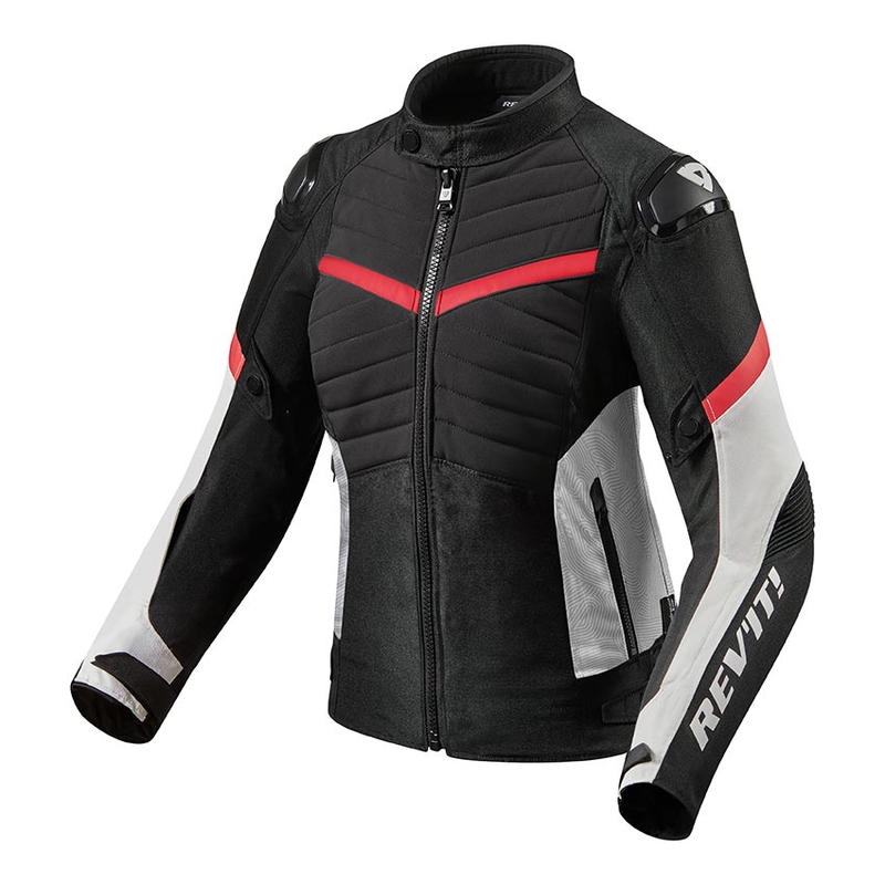 Frauen Revit Arc H2O Schwarz und Rot Motorrad Jacke Ausverkauf