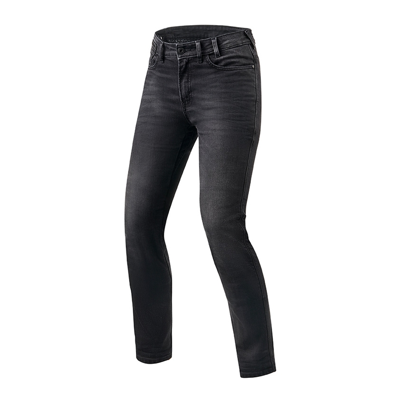 Damen Revit Victoria Grau Cropped Motorrad Jeans Ausverkauf