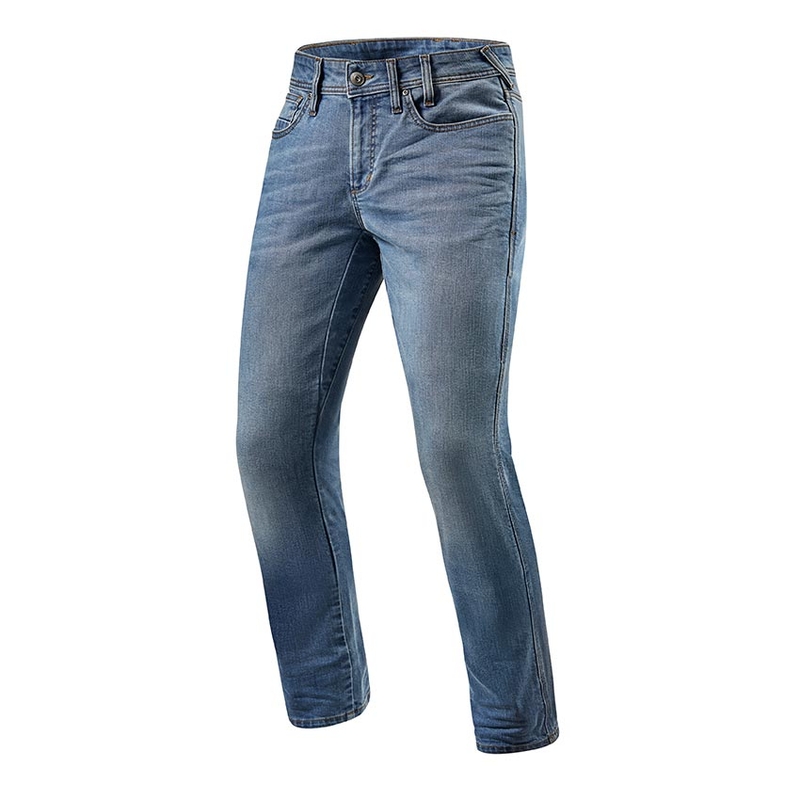 Revit Brentwood Hellblau Cropped Motorrad Jeans Ausverkauf