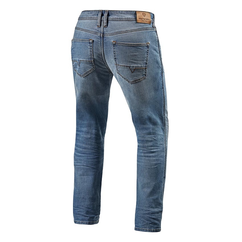 Revit Brentwood Hellblau Cropped Motorrad Jeans Ausverkauf
