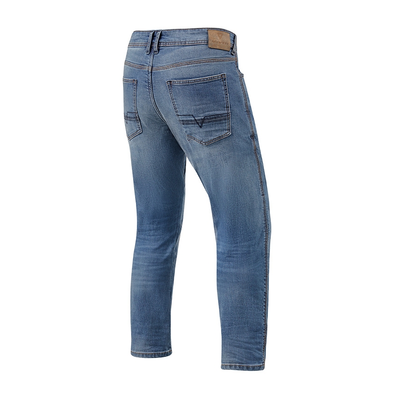 Revit Detroit Hellblau Cropped Motorrad Jeans Ausverkauf