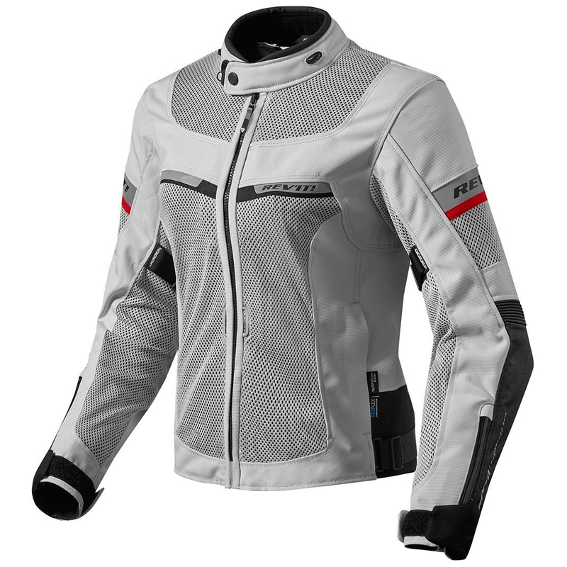 Frauen Revit Tornado 2 Silber und Schwarz Motorrad Jacke Ausverkauf