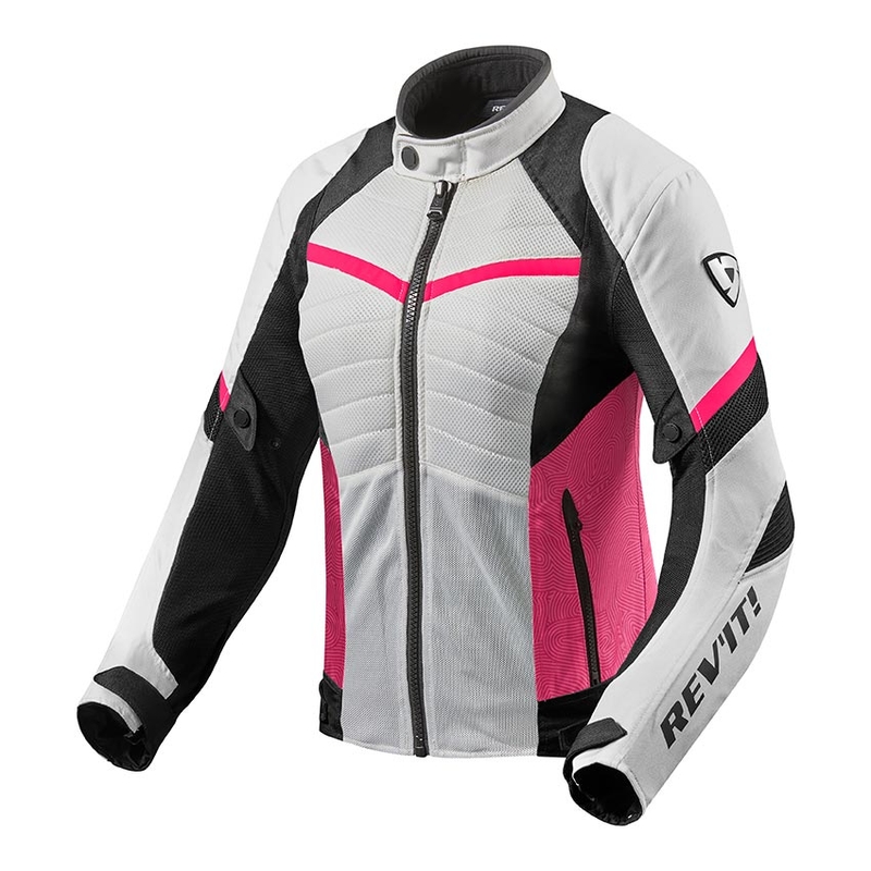 Damen Revit Arc Air Motorradjacke Weiß und Rosa Ausverkauf
