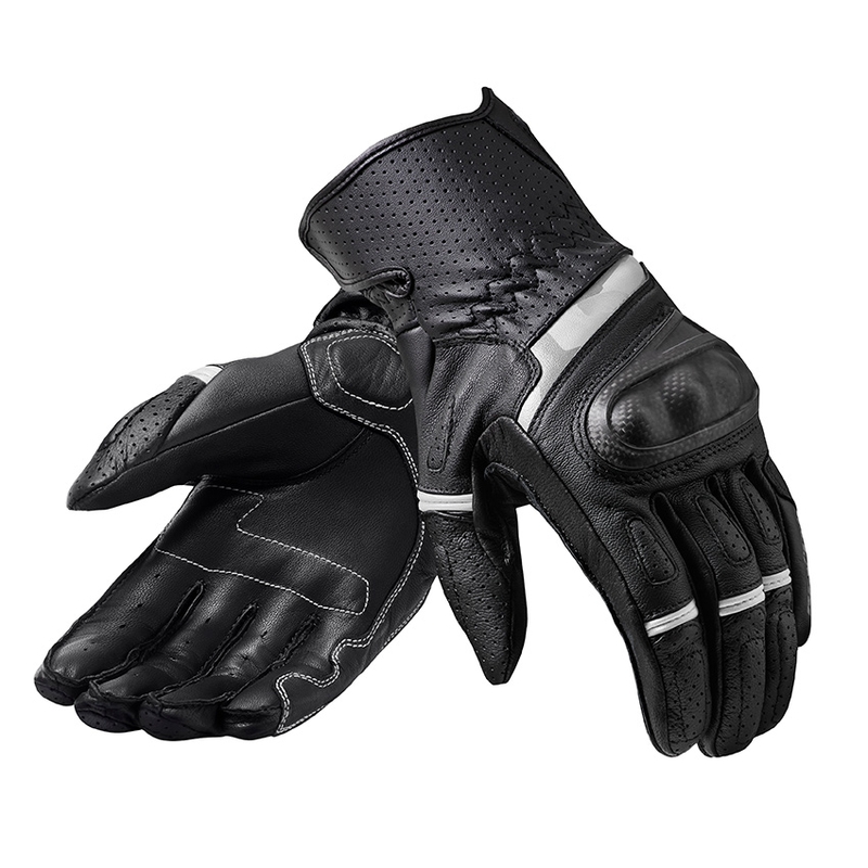 Revit Chevron 3 schwarz und weiß Motorradhandschuhe zu verkaufen Ausverkauf