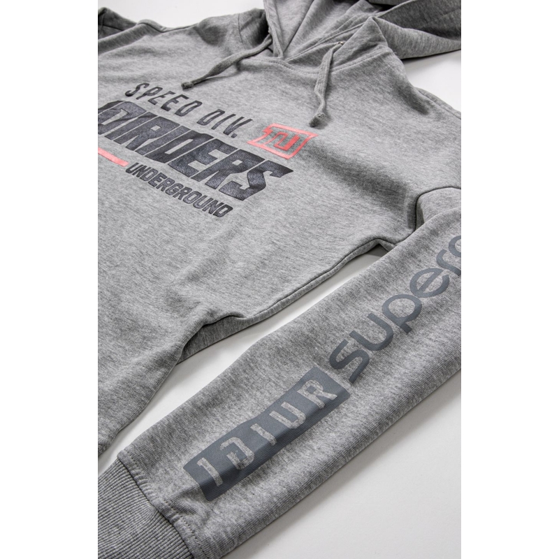 Damen Sweatshirt 101 Riders Flowy21 Melange grau