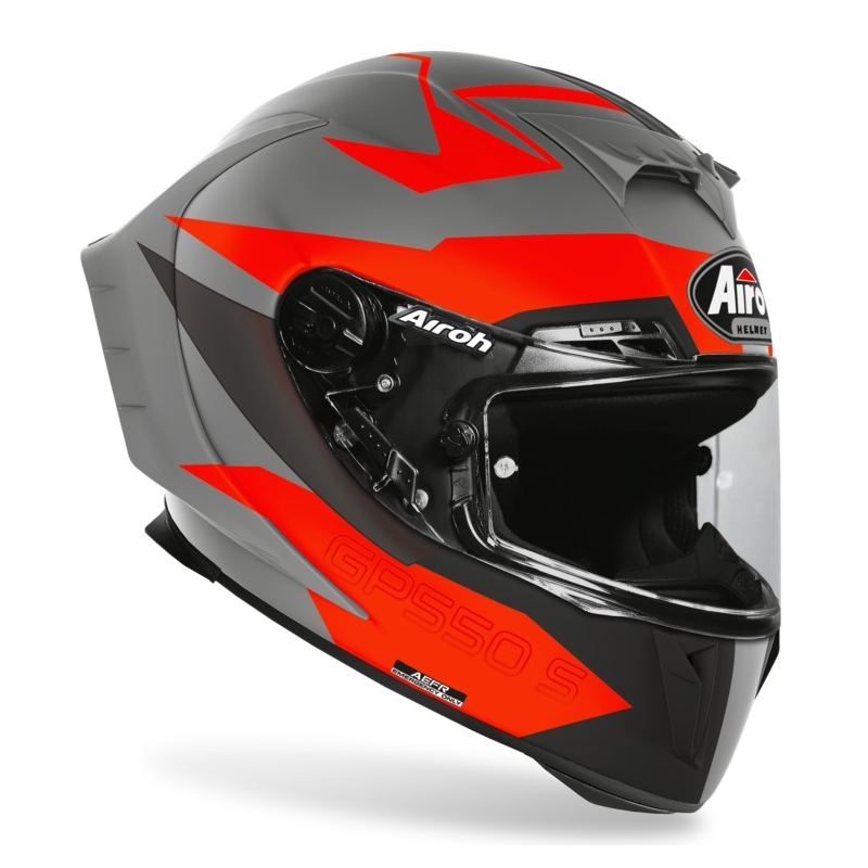 Integralhelm Airoh GP 550S Vector 2021 schwarz-grau-orange