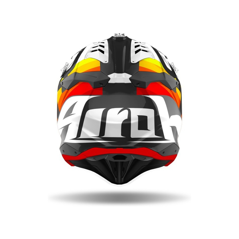 Motocross Helm Airoh Aviator 3.0 Rainbow 2021 weiß-gelb-orange-rot Ausverkauf