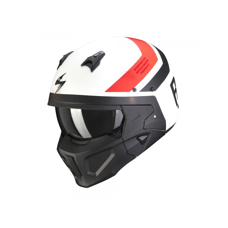 Přilba Scorpion COVERT-X T-TRUST bílo-červeno-černá (KOPIE)