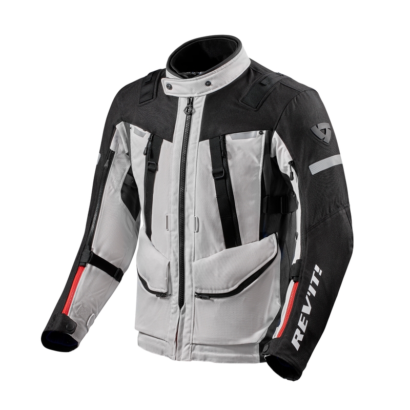 Motorradjacke Revit Sand 4 H2O silber-schwarz Ausverkauf
