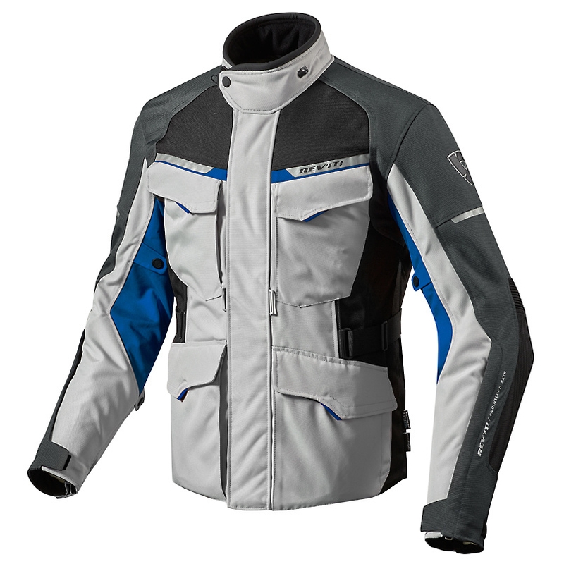 Moto Jacke Revit Outback 2 silber-blau Ausverkauf