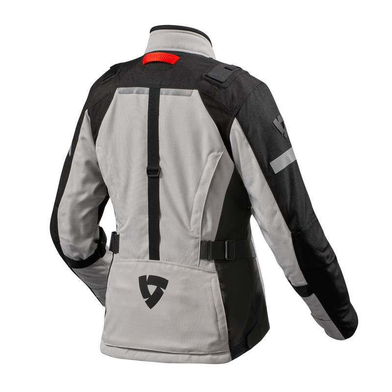 Revit Sand 4 H2O Motorradjacke Damen Silber und Schwarz Ausverkauf