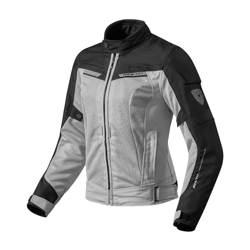 Revit Airwave 2 Women's Moto Jacket Silber und Schwarz Ausverkauf